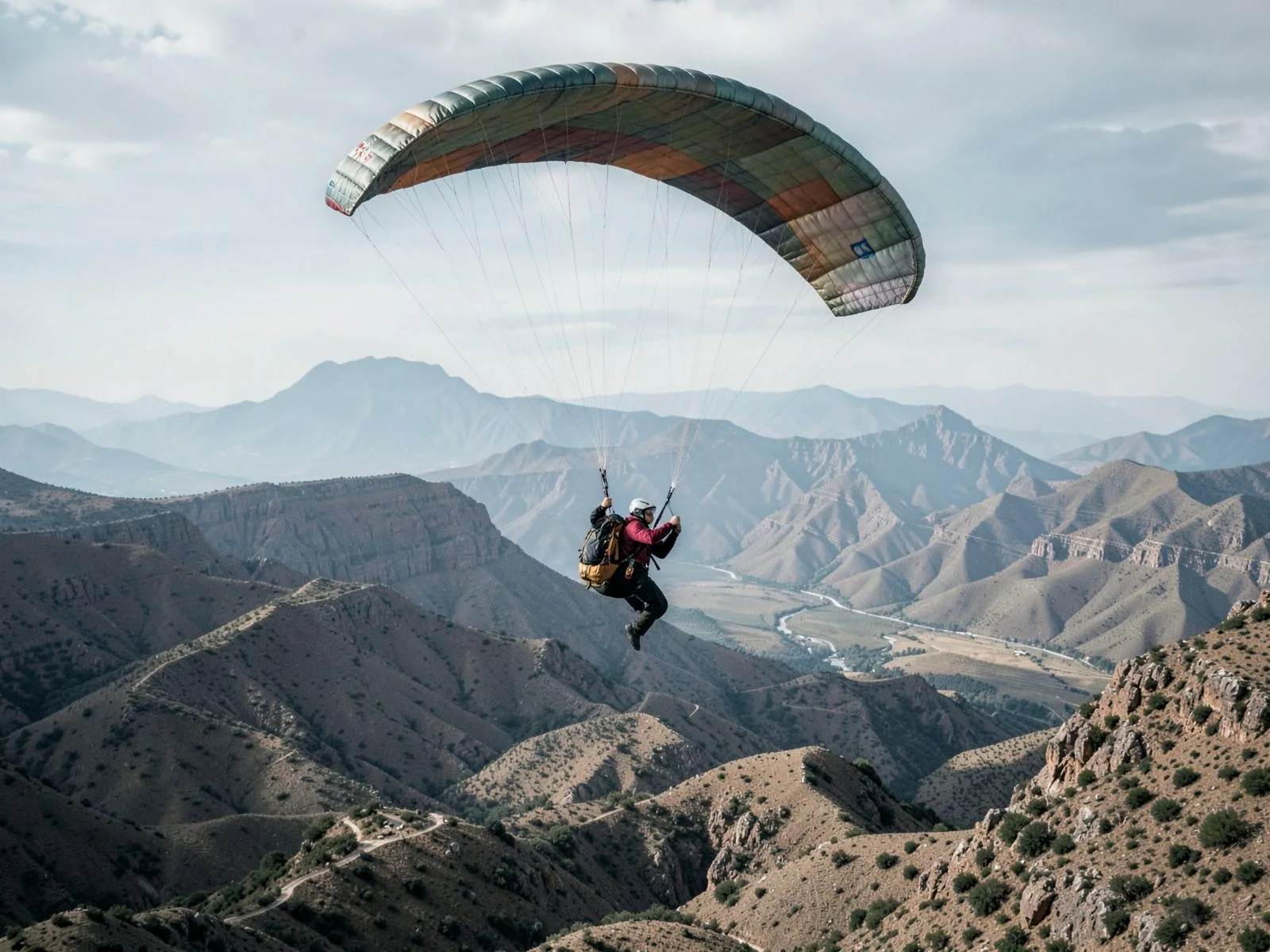 Parapente au-dessus de l’Atlas